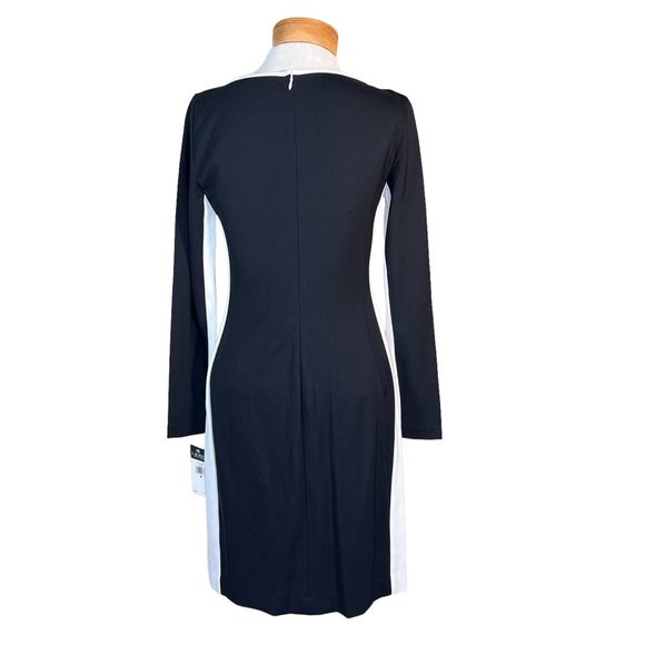 Lauren Ralph Lauren Black & White Knit Dress 6 NWT - Picture 6 of 14